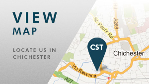 View a map of our sports injury clinic's location in Chichester, West Sussex